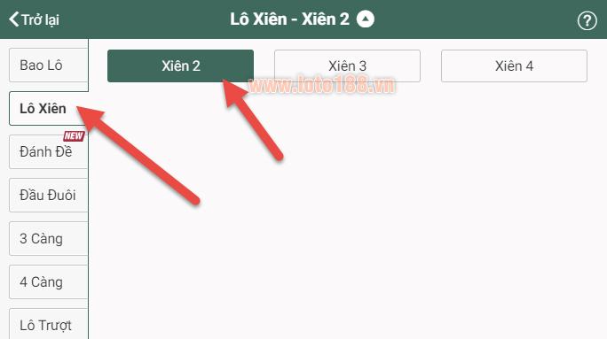 Hướng dẫn chơi lô xiên trên Loto188 Hướng dẫn chơi lô xiên trên Loto188