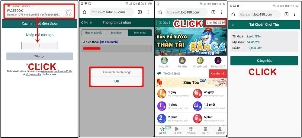 Chơi thử Loto188 với tài khoản có sẵn 10 triệu miễn phí 100% Chơi thử Loto188 với tài khoản có sẵn 10 triệu miễn phí 100%